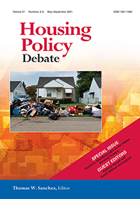 Cover image for Housing Policy Debate, Volume 31, Issue 3-5, 2021