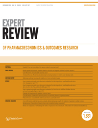 Cover image for Expert Review of Pharmacoeconomics & Outcomes Research, Volume 16, Issue 6, 2016