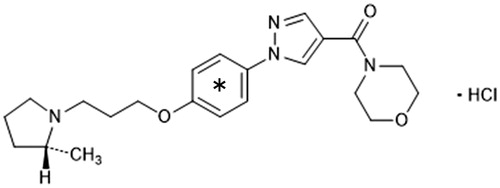 Figure 1. Chemical structure of [14C]enerisant. Asterisk donates the position of the 14 C label.