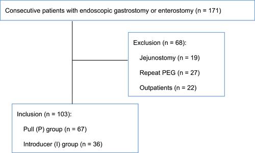 Figure 1 Patient flow diagram with inclusion and exclusion data.