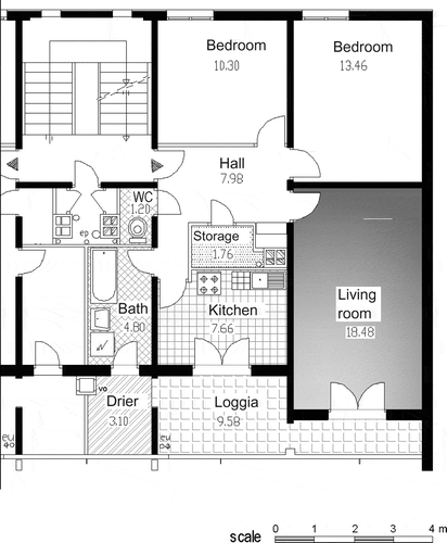 Figure 3. 20 Août 55; original floor plan.