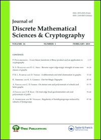 Cover image for Journal of Discrete Mathematical Sciences and Cryptography, Volume 21, Issue 4, 2018