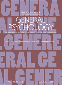 Cover image for The Journal of General Psychology, Volume 148, Issue 3, 2021