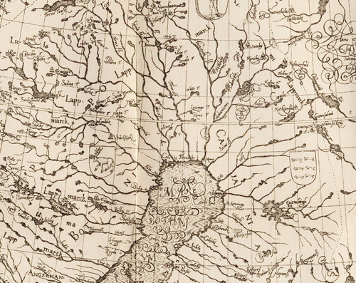 Figure 3. Anders Bureus’s Lapland map of 1611. Source: Ymer: Årgång 21:1901/Tafl. 2 (curtailed).
