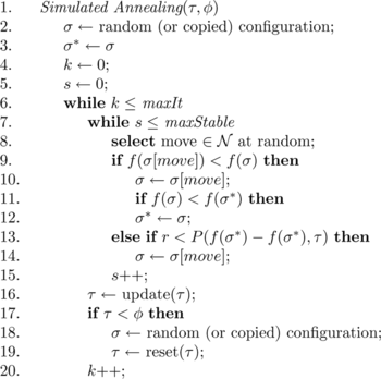 FIGURE 5 Simulated annealing for blobs-to-tracks assignment problem.