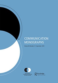 Cover image for Communication Monographs, Volume 86, Issue 3, 2019