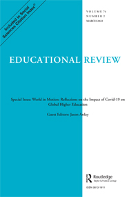Cover image for Educational Review, Volume 74, Issue 3, 2022