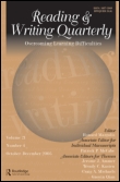 Cover image for Reading & Writing Quarterly, Volume 28, Issue 3, 2012