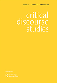 Cover image for Critical Discourse Studies, Volume 17, Issue 4, 2020