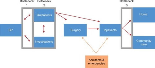 Figure 1 Process map of patient pathway through NHS trust.