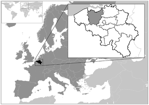 Figure 1. East Flanders’ location within Europe.