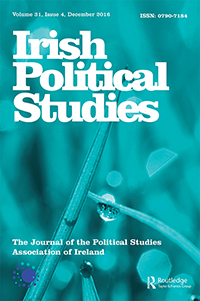 Cover image for Irish Political Studies, Volume 31, Issue 4, 2016