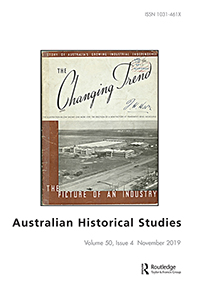 Cover image for Australian Historical Studies, Volume 50, Issue 4, 2019