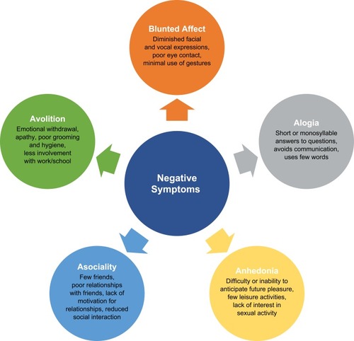 Figure 4 Clinical presentation of negative symptoms.