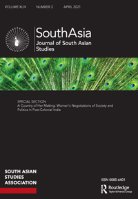 Cover image for South Asia: Journal of South Asian Studies, Volume 44, Issue 2, 2021