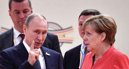 Figure 1. Angela Merkel produces an eye roll in response to Vladimir Putin, G20 Summit, July 7, 2017