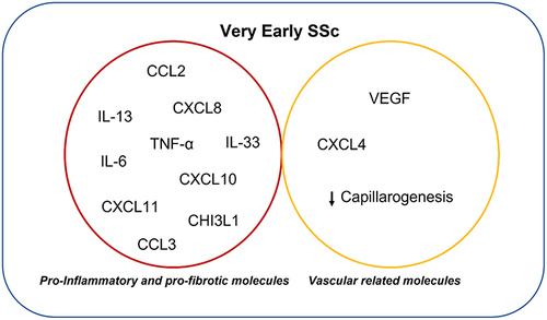Figure 4 Proteins related to very early SSc disease stages.