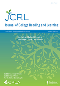 Cover image for Journal of College Reading and Learning, Volume 50, Issue 1, 2020