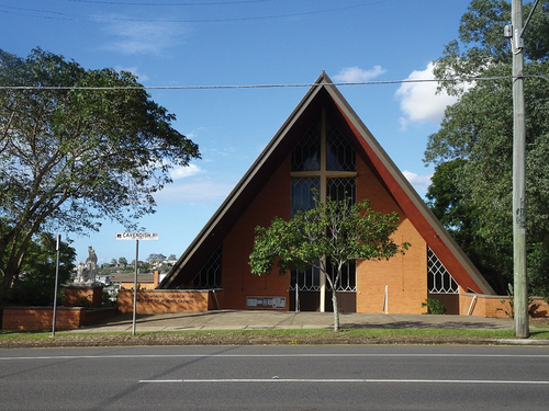 Figure 11. Recent exterior photograph of Our Lady of Mt Carmel Catholic, Coorparoo (1964–5), by Cullen Fagg Hargraves and Mooney (Daunt, 2022).