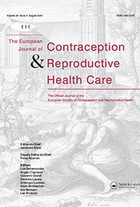 Cover image for The European Journal of Contraception & Reproductive Health Care, Volume 25, Issue 4, 2020