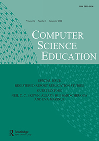 Cover image for Computer Science Education, Volume 32, Issue 3, 2022