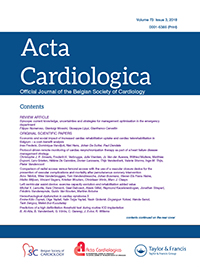 Cover image for Acta Cardiologica, Volume 73, Issue 3, 2018