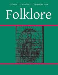 Cover image for Folklore, Volume 127, Issue 3, 2016