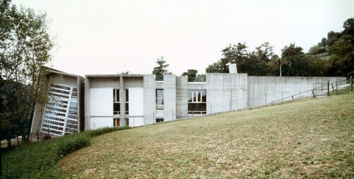 Figure 3. Eastern facade. Sergio Los and Natasha F. Pulitzer, Kindergarten, Crosara, Italy, 1972–78. (Source: Synergia Progetti archive: Sergio Los, Natasha F. Pulitzer).