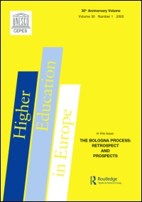 Cover image for Higher Education in Europe, Volume 25, Issue 4, 2000