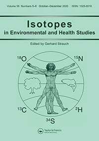Cover image for Isotopes in Environmental and Health Studies, Volume 56, Issue 5-6, 2020