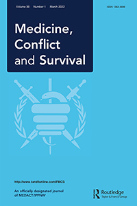 Cover image for Medicine, Conflict and Survival, Volume 38, Issue 1, 2022