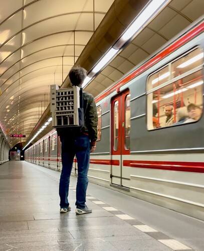 Figure 10. Walking performance in June 2023, Prague metro. Photo by Melita Couta.