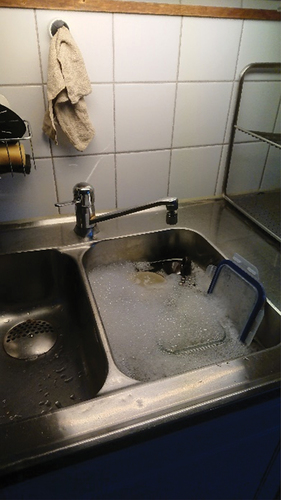 Figure 3. Is doing the dishes also washing hands? (image by Siv).