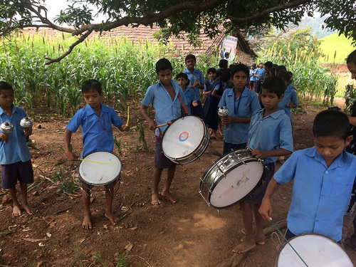 Figure 6. Jeevanshala students singing a movement song.