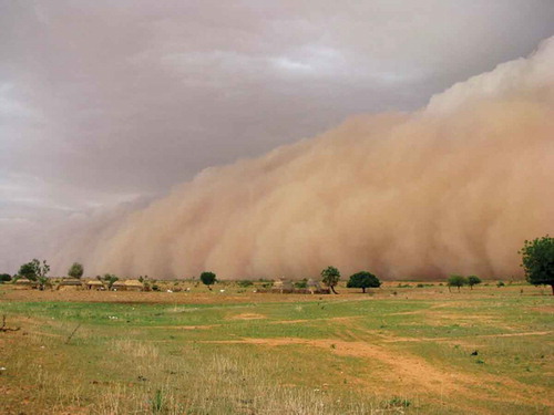 Figure 3 Sandstorm causing wind erosion.