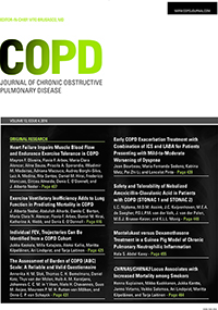 Cover image for COPD: Journal of Chronic Obstructive Pulmonary Disease, Volume 13, Issue 4, 2016