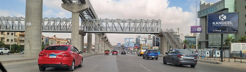 Figure 8. View of an example pedestrian bridge in southern 90 street (source: authors on 07/05/2023 at 9 AM).