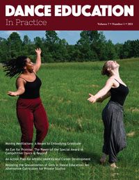 Cover image for Dance Education in Practice, Volume 7, Issue 1, 2021