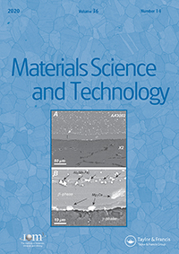 Cover image for Materials Science and Technology, Volume 36, Issue 14, 2020