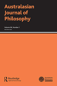 Cover image for Australasian Journal of Philosophy, Volume 98, Issue 1, 2020