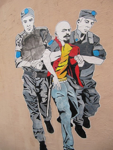 Figure 3. Zoa-art’s stencil graffiti “Lenin was an Extremist” (2011; used with permission).