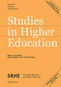 Cover image for Studies in Higher Education, Volume 41, Issue 2, 2016