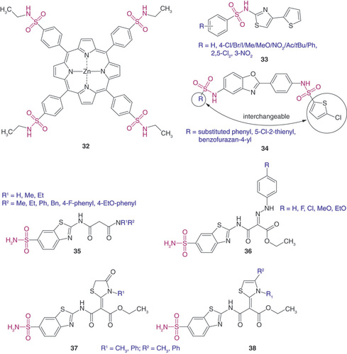 Figure 7. Sulfonamides effective against methicillin-resistant Staphylococcus aureus that are not 4-aminobenzenesulfonamide derivatives (part II).