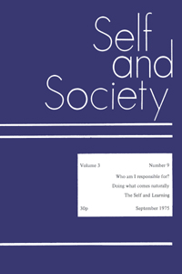 Cover image for Self & Society, Volume 3, Issue 9, 1975