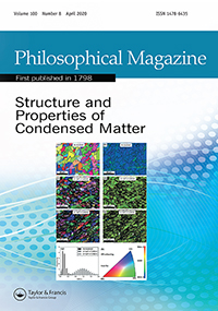 Cover image for Philosophical Magazine, Volume 100, Issue 8, 2020