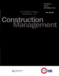 Cover image for International Journal of Construction Management, Volume 20, Issue 7, 2020