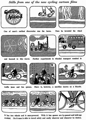Figure 2. ‘Getting around’, the benefits of the bicycle. Source: Cyclists’ Touring Club (1957: 91).