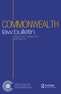 Cover image for Commonwealth Law Bulletin, Volume 42, Issue 4, 2016