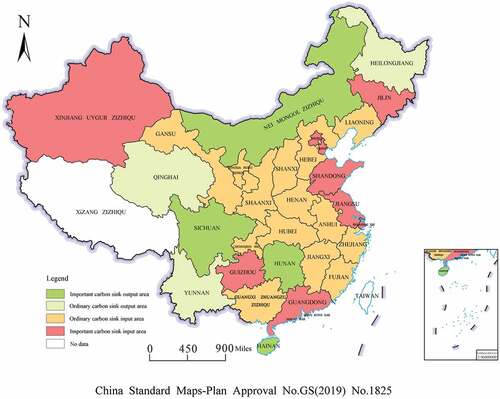 Figure 6. Functional zoning map for carbon neutrality in China’s tourism industry.