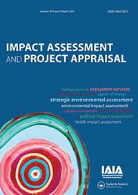 Cover image for Impact Assessment and Project Appraisal, Volume 39, Issue 2, 2021